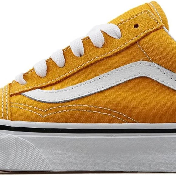 RARE Vans Unisex Old Skool Classic Skate Shoes Golden Yellow 4.5 Brand New - Picture 5 of 5